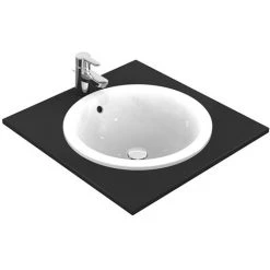 Ideal Standard Connect Einbauwaschtisch Rund 480mm E5053, Farbe: Weiß - E505301