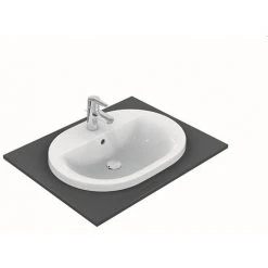 Ideal Standard Einbauwaschtisch Connect, Oval, 620x460x175 X 1