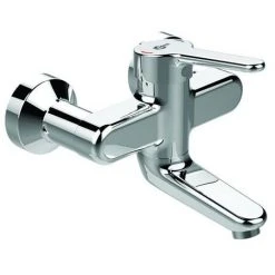 Ideal Standard Wand-Waschtischarmatur Ceraplus 2,5 X 180-199mm,absp.S-Anschlüsse, Chrom, BC110AA