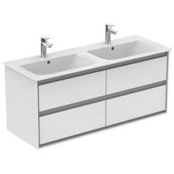 Ideal Standard Mdwaschtischunterschrank Connect AIR,4Ausz., 1200x440x5 X 17mm, Weiß Und Hellgrau, E0822KN