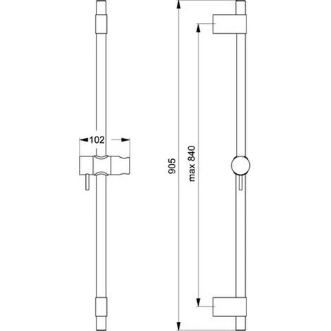 Ideal Standard Brausestange Idealrain Pro 900mm Chrom, B9849AA – Bild 2