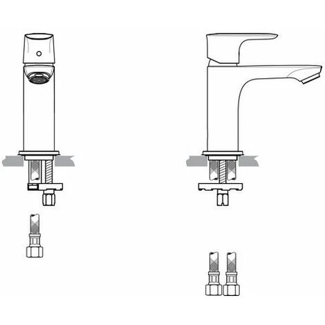 Ideal Standard Waschtischarmatur CONNECT AIR Ohne Ablaufgarnitur Chrom A7010AA – Bild 2