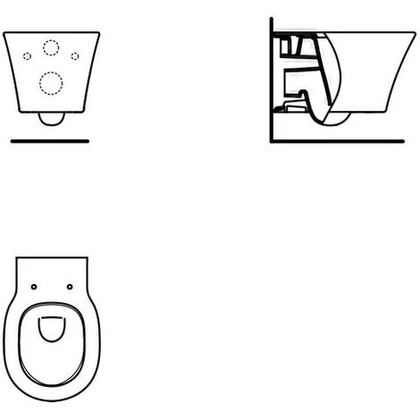 Ideal Standard Wand-Tiefspül-WC AquaBlade CONNECT AIR 360 X 540 X 350 Mm Weiß E005401 – Bild 2