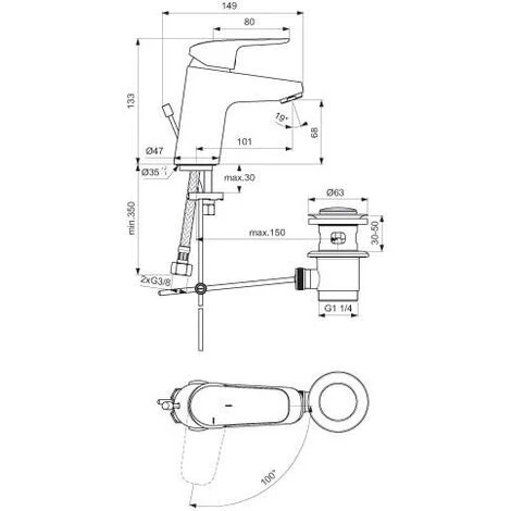 Ideal Standard Waschtischarmatur CERAFLEX BlueStart Chrom Chrom – Bild 3