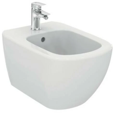 Hänge-Bidet Mit Unterputz-Armaturen Ideal Standard Tesi Aus Vitreous China Seidenweiß | Weiß