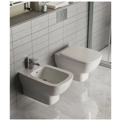 Einloch-Wandbidet Ideal Standard Esedra Mit Verdeckten Armaturen | Glänzendes Weiß â Bild 2