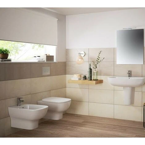 Einloch-Wandbidet Ideal Standard Esedra Mit Verdeckten Armaturen | Glänzendes Weiß â Bild 3