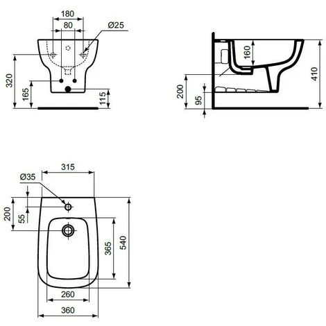 Einloch-Wandbidet Ideal Standard Esedra Mit Verdeckten Armaturen | Glänzendes Weiß â Bild 4