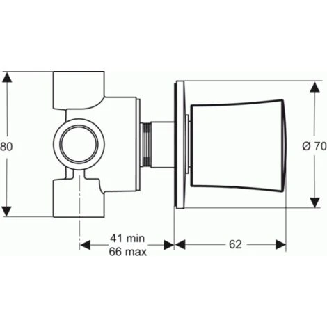 Ideal Standard Venice Mehrwegeventil DN 15 Und DN 20 Für Wandeinbau, A5363AA – Bild 2