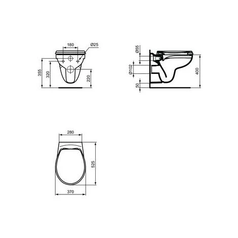 Ideal Standard Eurovit Wand-Tiefspül-WC, Spülrandlos – Bild 2