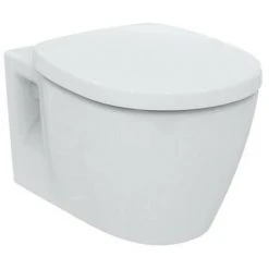 Ideal Standard Connect Kombipaket Wand-Tiefspül-WC, Spülrandlos, Mit WC-Deckel, Weiß