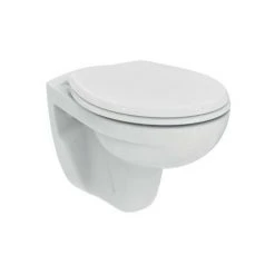 Ideal Standard Eurovit Wand-Tiefspül-WC, Spülrandlos, Mit WC-Sitz