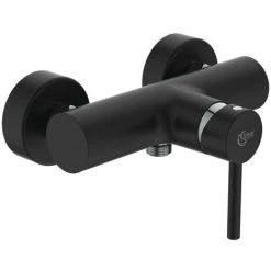 Ideal Standard Ceraline Aufputz-Brausearmatur, Mattschwarz/chrom