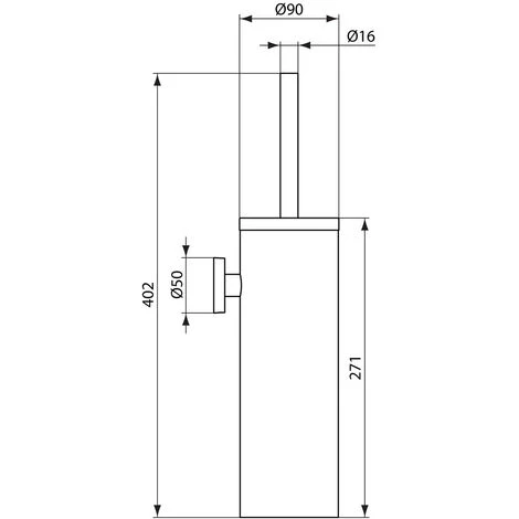 Ideal Standard Toilettenbürstengarnitur Iom Wandhängend Stahl Gebürstet A9128MY – Bild 2