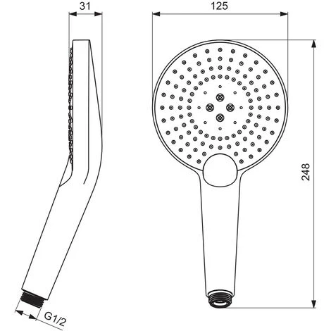 Ideal Standard Handbrause Idealrain Evo Jet Chrom B1759AA â Bild 2