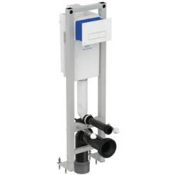 Ideal Standard ProSys - Selbsttragender Halterahmen Für Wand-WC, 2-Mengen-Spülung 4/3L + Weiße Platte (R0358AC)