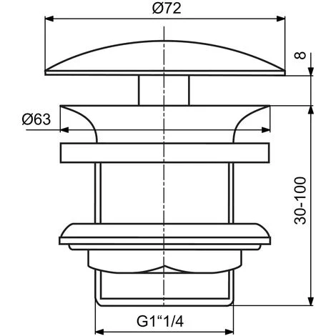 Ideal Standard Schaftventil Nicht Verschliessbar Haube Messing Verchromt Chrom – Bild 3