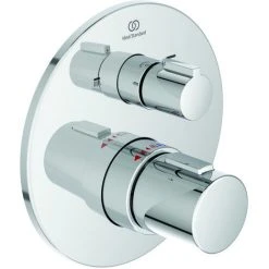 Ideal Standard Badethermostat Unterputz Ceratherm C100, Bausatz 2, Rosette D:163mm, Chrom