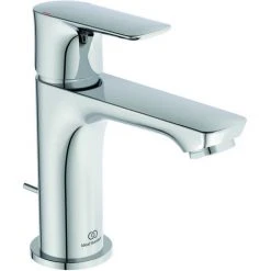 Ideal Standard Waschtischarmatur Connect Air, Slim, 5 L/min., Mit Ablaufgarnitur Ausld.107mm, Chrom