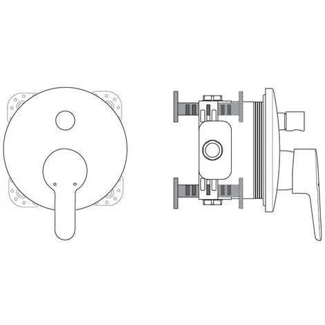Ideal Standard Badearmatur Unterputz ConnectBlue, Bausatz 2, Ros.d:163mm, Eigens.DIN EN 1717, Chrom – Bild 2