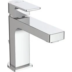 Ideal Standard Waschtischarmatur Edge, Slim, 5 L/min., Mit Ablaufgarnitur Ausld.120mm, Chrom