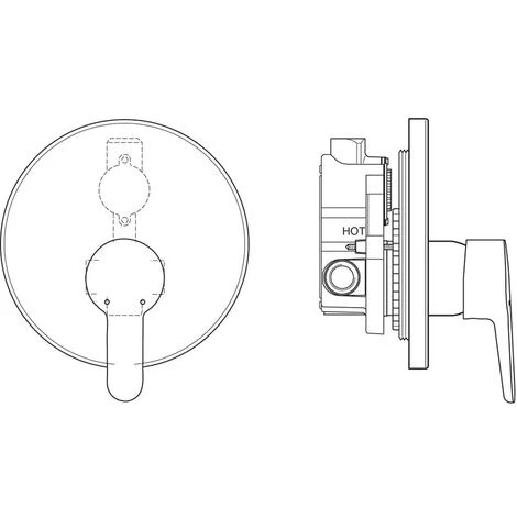 Ideal Standard Brausearmatur Unterputz Connect Blue, Bausatz 2, Chrom â Bild 2