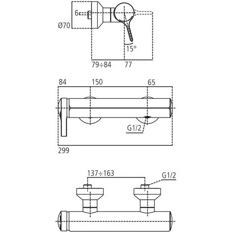 Ideal Standard Melange, Aufputz-Brausearmatur, Chrom – Bild 3