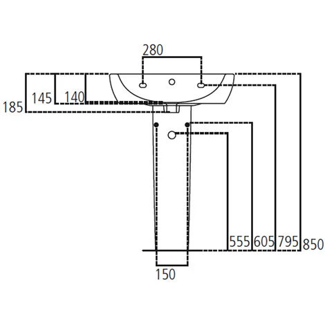 IDEAL STANDARD Wandwaschbecken 60X49,5 Aus Keramik Dolomite Gemma 2 – Bild 5