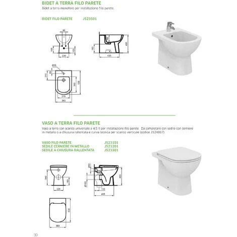 IDEAL STANDARD Back To Wall Sanitärkeramik Dolomite Gemma 2 Wc Soft Close Sitz Und Bidet â Bild 3