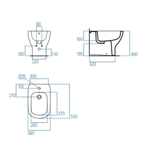 Ideal Standard Tesi AquaBlade Wandhängende Sanitärkeramik Mit übersetztem Ablauf Mit Duroplastischem Sitz â Bild 3