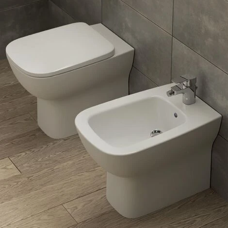 Ideal Standard Wandhängende Sanitärkeramik Mit Versetztem Ablauf Esedra Wc + Bidet + Schmaler Sitz â Bild 2