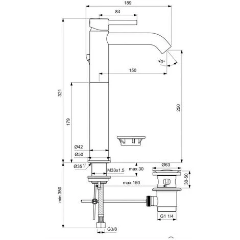 Ideal Standard Ceraline Stand-Einhebelmischer Mit Festem Auslauf – Bild 2