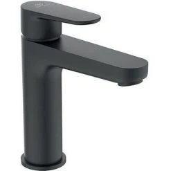 IDEAL STANDARD Waschtischarmatur CERAFINE O Ausldg 125mm Push Open-Ventil Silk Black BD131XG