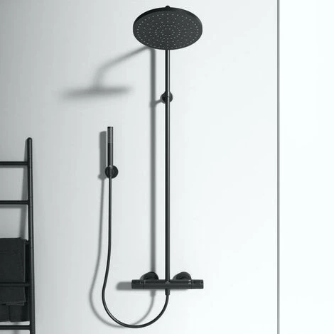 Ideal Standard Duschsystem Ceratherm Mit Aufputz Brausethermostat Silk Black BC748XG – Bild 4